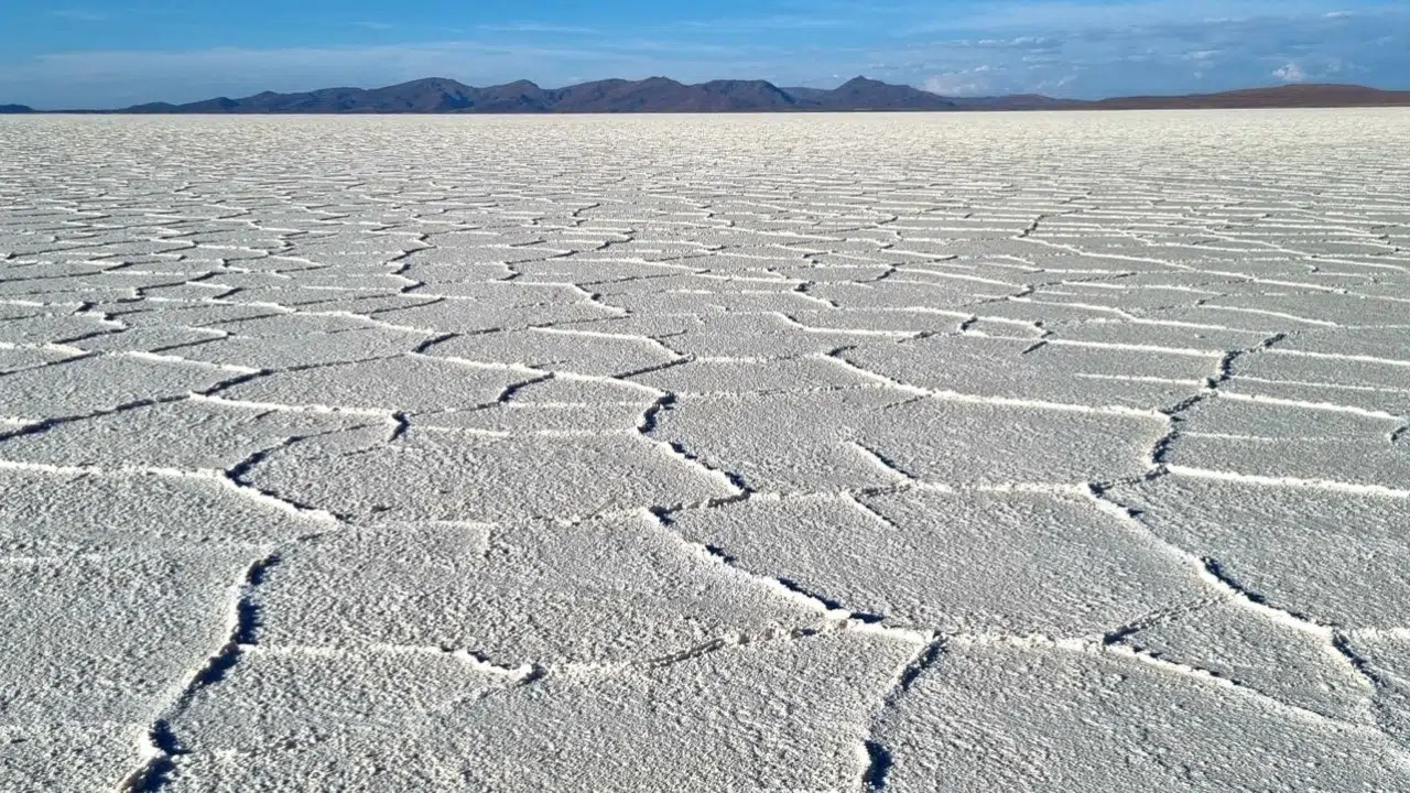 A cracked, dry desert