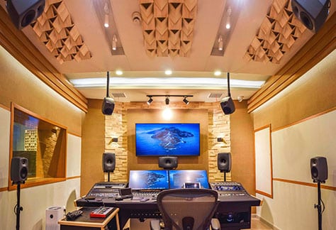 XD studio with Genelec monitors