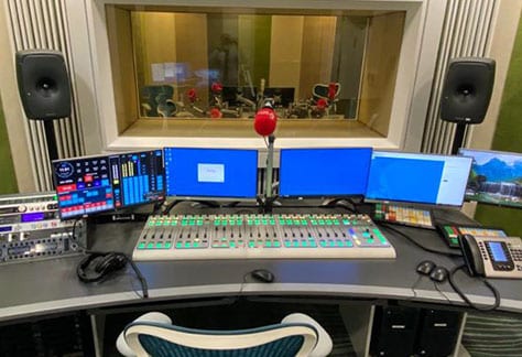 Bahrain Radio's on-air studio