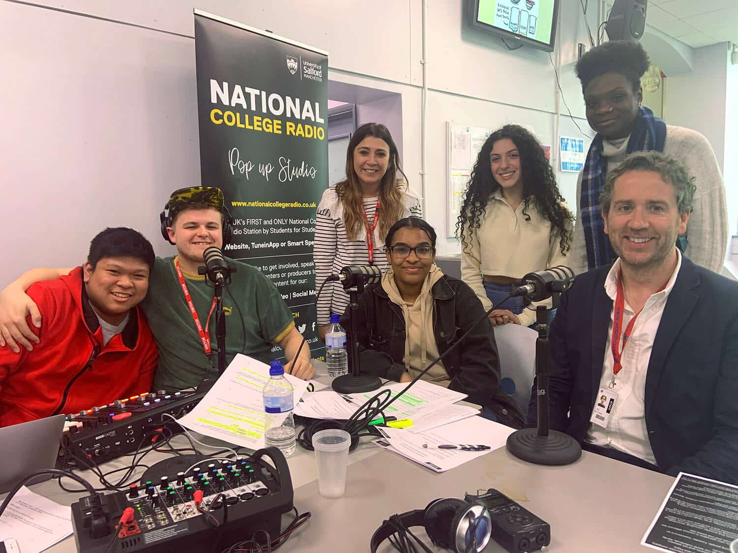 National College Radio team at Woodhouse College