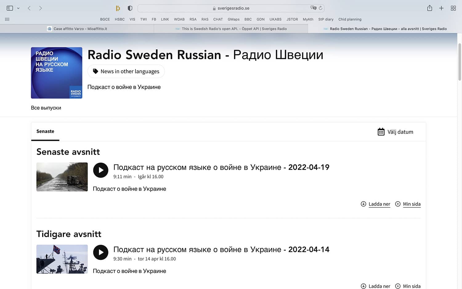Radio Sweden’s pocasts in Russian