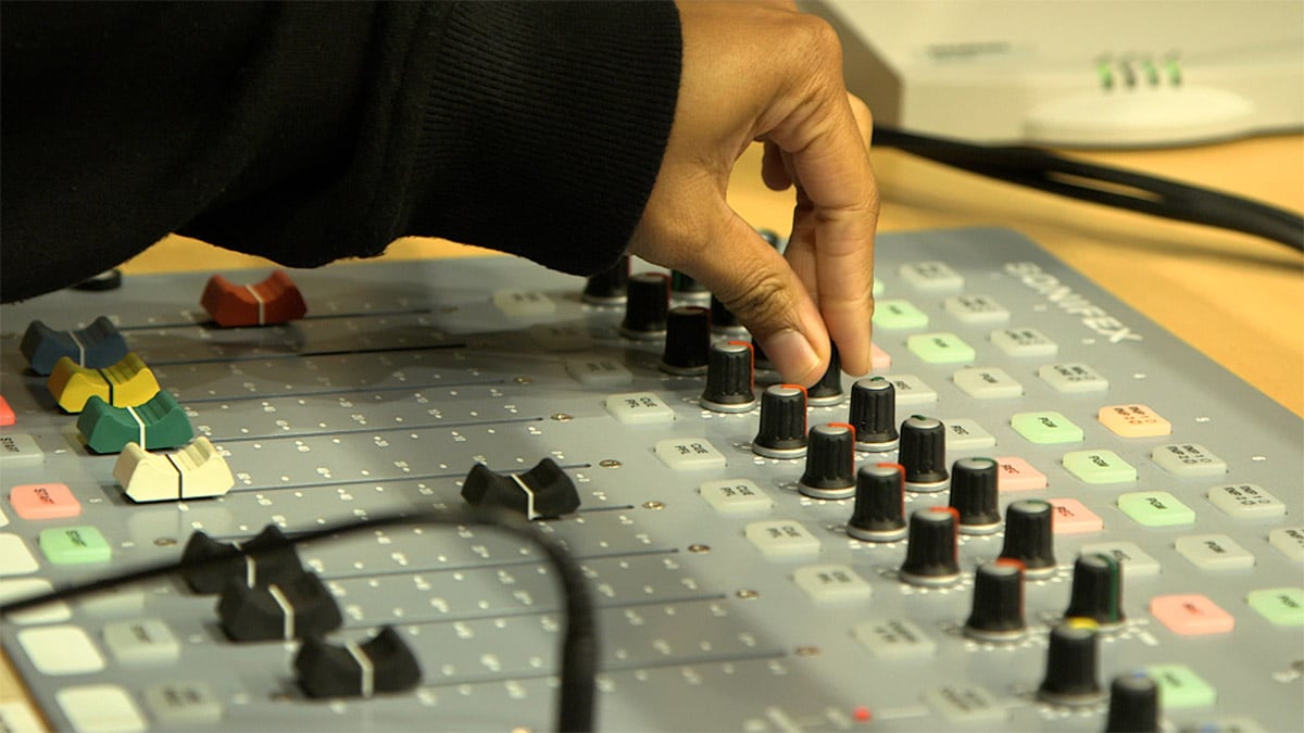 Sonifex S0 mixing desk in UEA’s new radio studios.