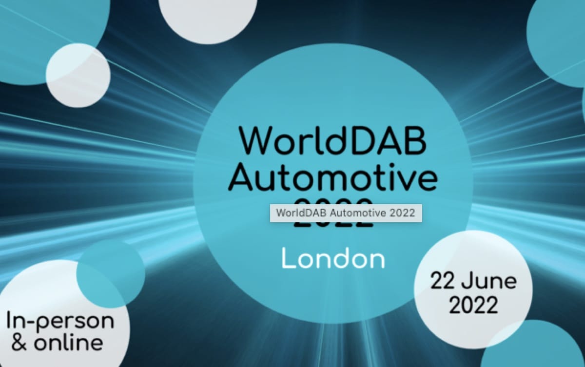 WorldDAB Automotive 2022 banner