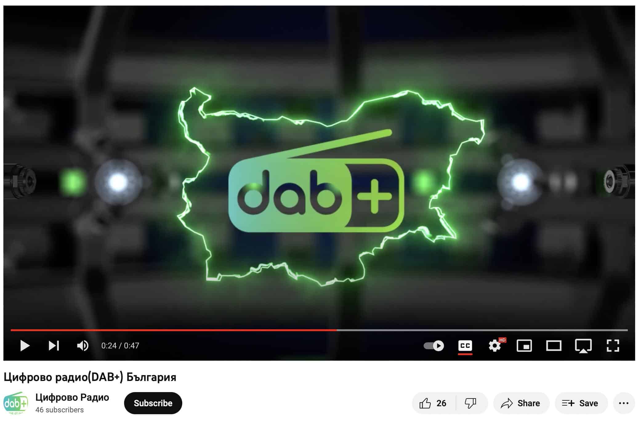 YouTube video for DAB+ in Switzerland
