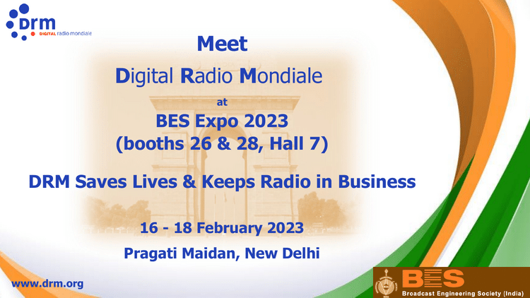  DRM to feature at BES Exhibition and Conference in India