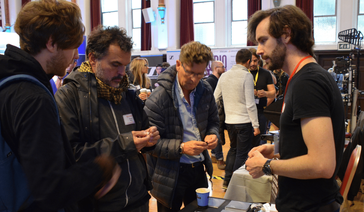 Visitors to the Pro-Audio Show