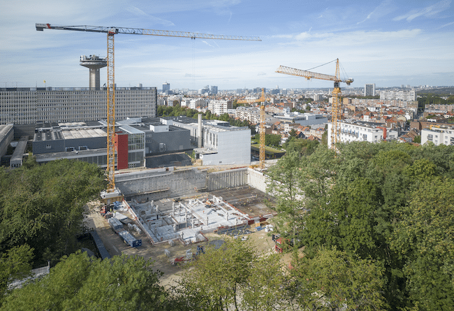 Construction underway on the new VRT headquarters in Brussels