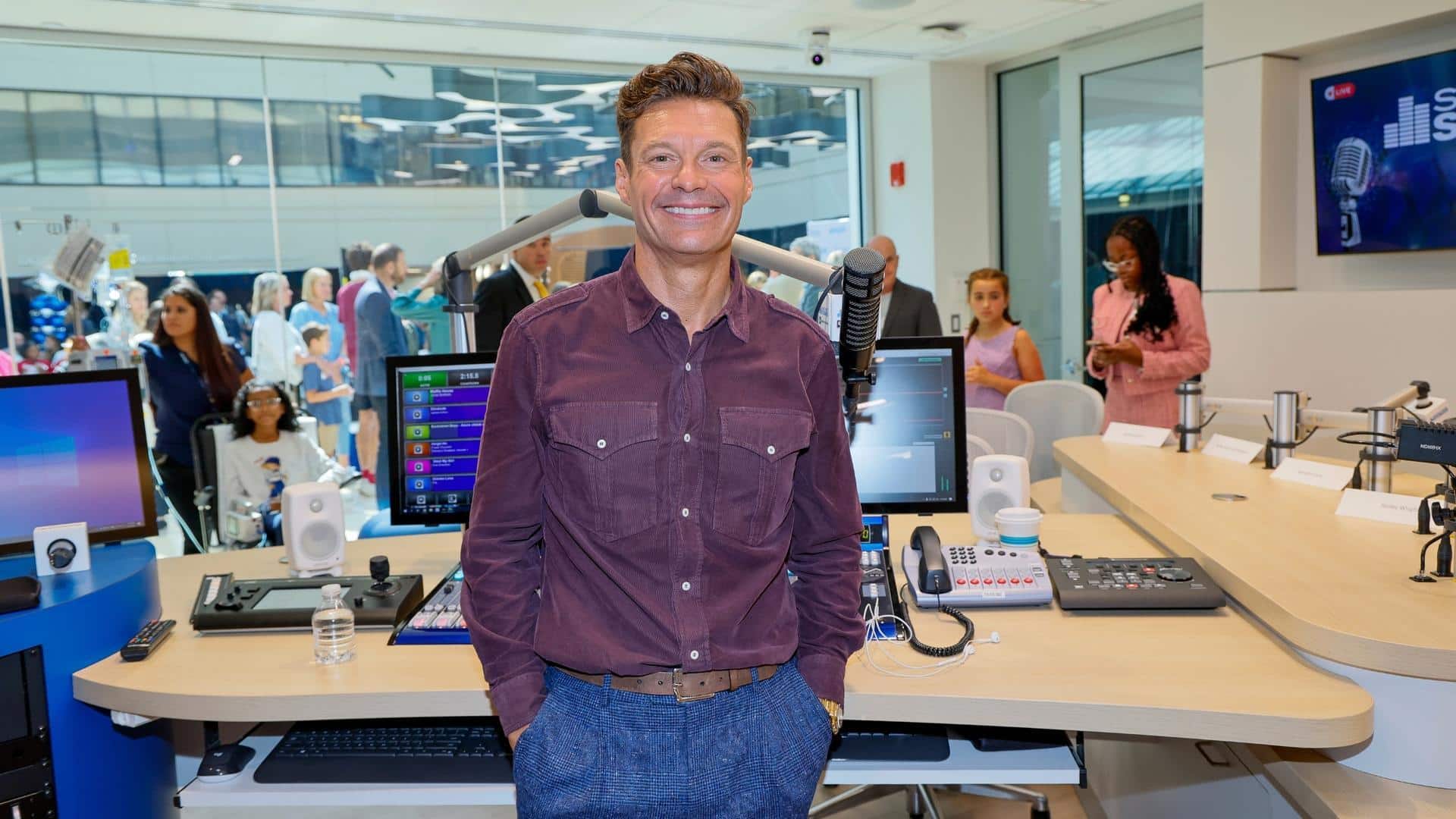 Ryan Seacrest with the Wheatstone VoxPro in Seacrest Studio at the Intermountain Primary Children's Hospital in Salt Lake City