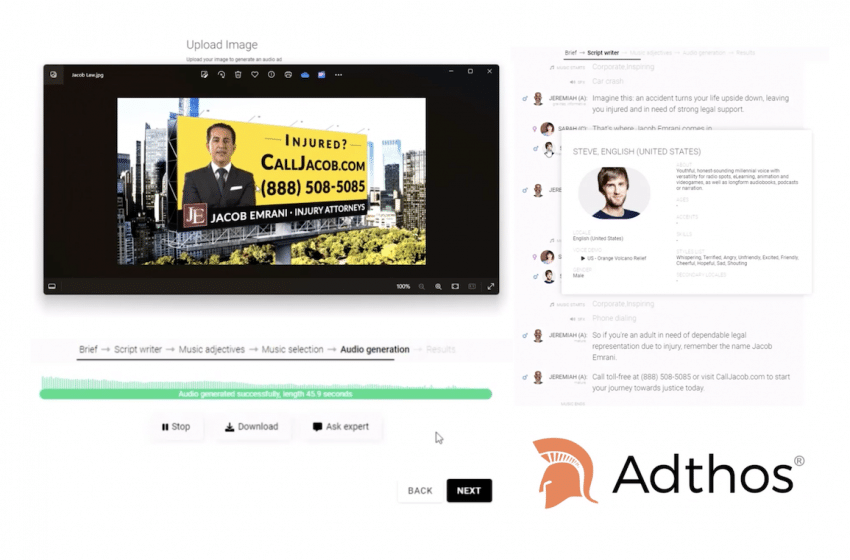  Adthos creates produced audio ads from visual image