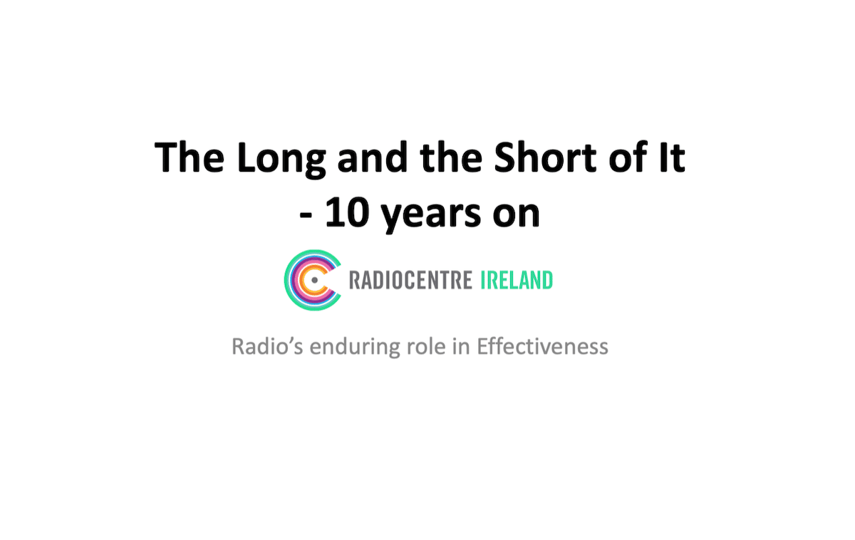 Radiocentre Ireland Peter Field sales presentation