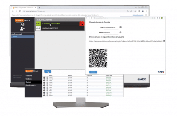 AEQ Smartalk user interface screens